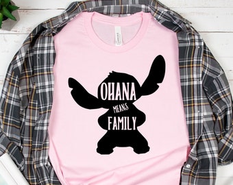 Ohana Means Family, Disney Shirt, Gift For Him, Family Gift, Disney Character Shirt, Gift For Her, Birthday Gift, Dad Gift, New Season Tee