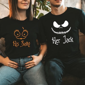 His Sally Her Jack Shirt, Jack Skellington Shirt, Disney Halloween Shirt, Halloween Character Shirt, Jack and Sally Shirt, Couple Goal Shirt