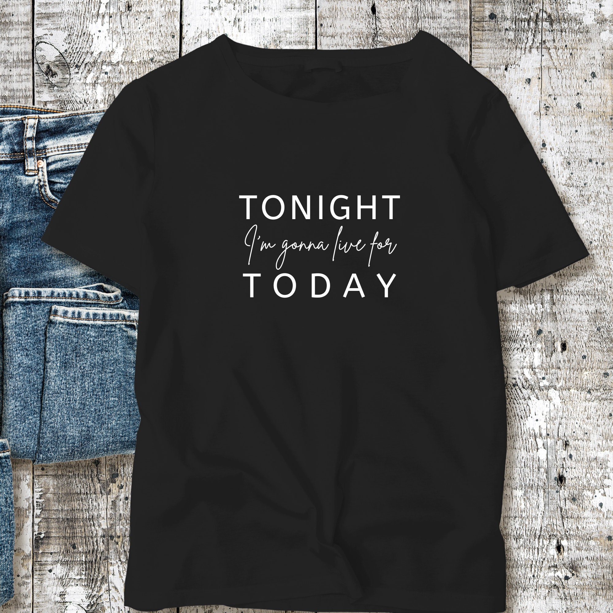 Discover Heute Abend werde ich für heute leben... Robbie WIlliams T-Shirt