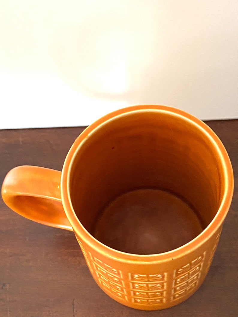 Holkham Pottery Tankard Mug Funnel Shape Burnt Orange 12cm Etsy UK