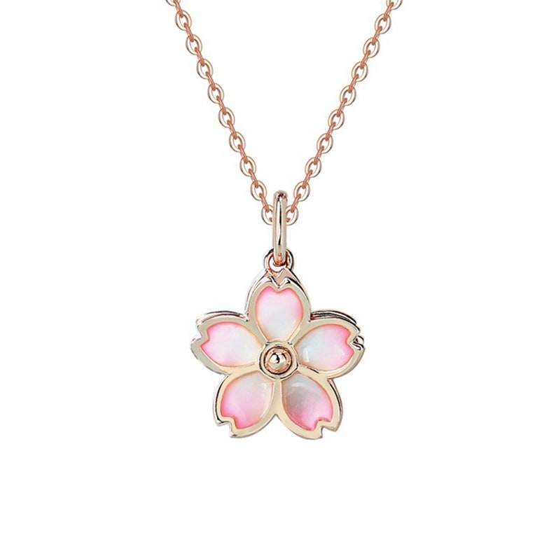 925 Sterling Silver Cherry Blossom Anxiety Necklace18k Gold - Etsy UK