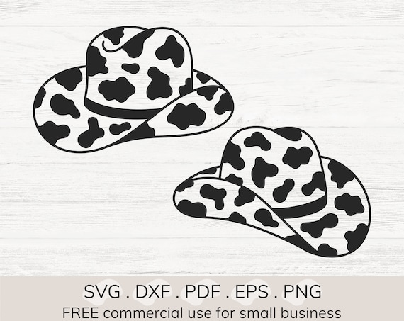 Cow Print Cowboy Hat Svg Let's Go Girls Svg Howdy Svg - Etsy Australia