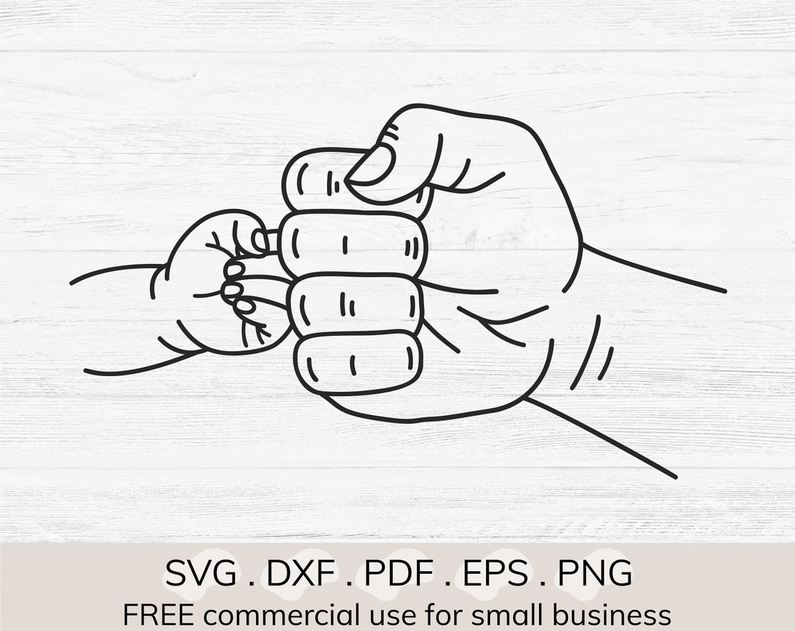 Fist Bump Svg Dad and Baby Fist Svg Newborn Fist Svg Dad - Etsy India