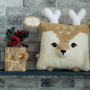Crochet pattern pillow set, crochet christmas decor, crochet pattern, crochet pillow for kids, crochet pattern pillow, christmas gift image 3