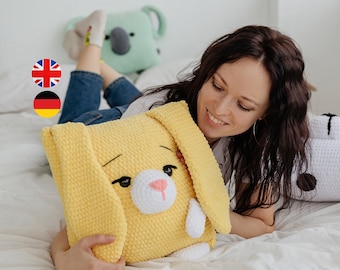 Crochet pattern pillow bunny, crochet pattern toy, amigurumi bunny, crochet pillow pattern, crochet easter bunny, amigurumi pillow pattern