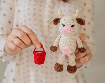 Crochet pattern cow, amigurumi cow, cow crochet toy, crochet toy for kids, crochet plushie toy, crochet cow, cow amigurumi, plushie cow