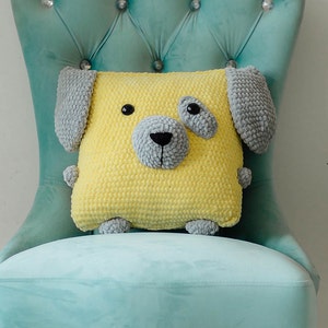 Crochet dog pattern, amigurumi dog, amigurumi toy dog, crochet pillow for kids, crochet pattern dog, crochet pillow for decor, crochet toys