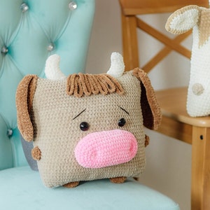 Crochet pattern bull, crochet bull pattern, amigurumi bull, amigurumi pattern bull, crochet pillow pattern, crochet pillow bull, crochet cow