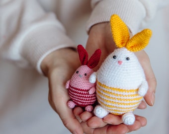 Crochet easter bunny, crochet pattern bunny, easy crochet bunny, easter crochet egg, amigurumi easter bunny, crochet pattern easter decor