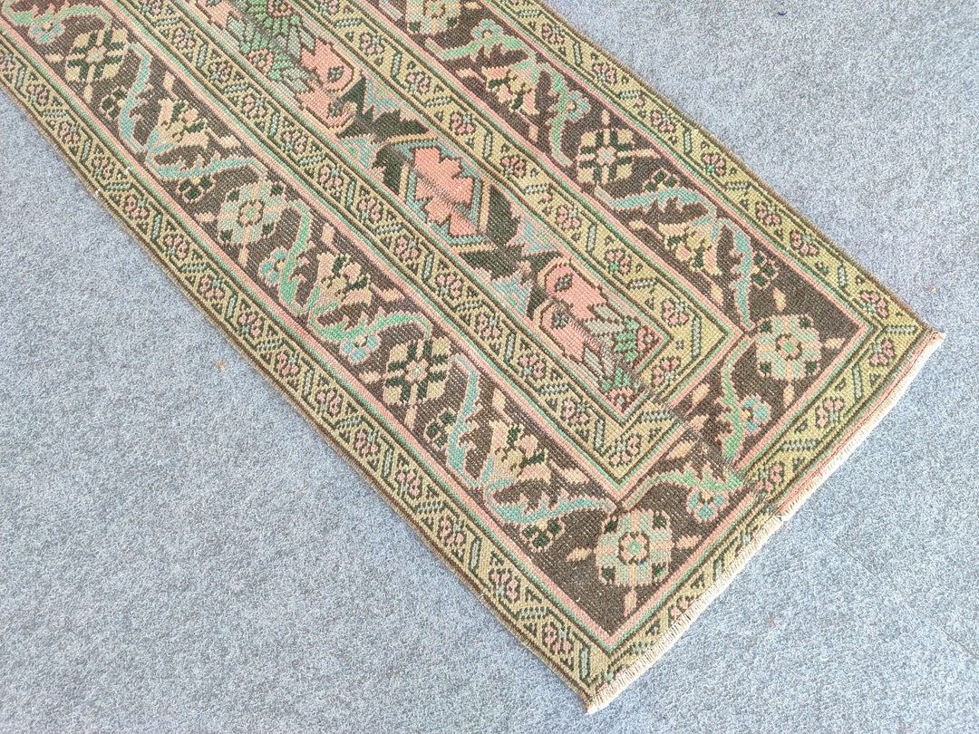 2x12 Runner Wool Rug 2x12 Turkish Skinny Runner 2x12 Etsy