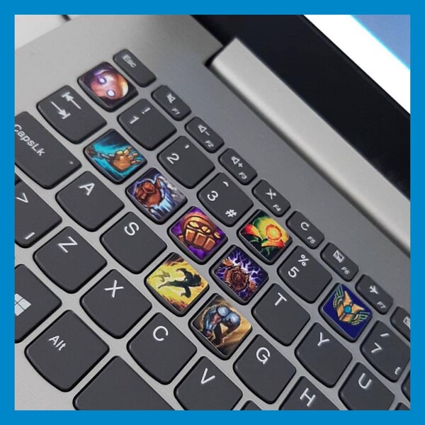 LOL Keycaps Sticker League of Legends Game Skill Keycaps Sticker Set Thresh Keycaps Sticker Set