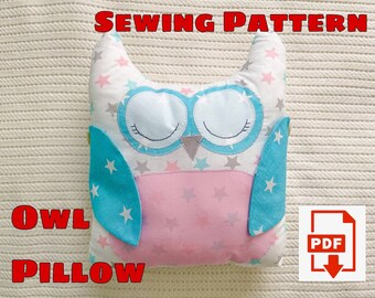 Padrão de costura de travesseiro de coruja, coruja diy, decoração de berçário diy, decoração de quarto diy, travesseiro de coruja feito à mão, tutorial de travesseiro de coruja diy, fazendo um travesseiro de coruja