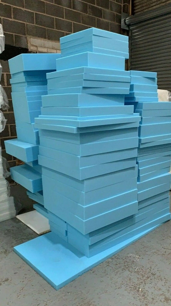 Cut to Size High Density Upholstery Blue Foam Seat Cushions