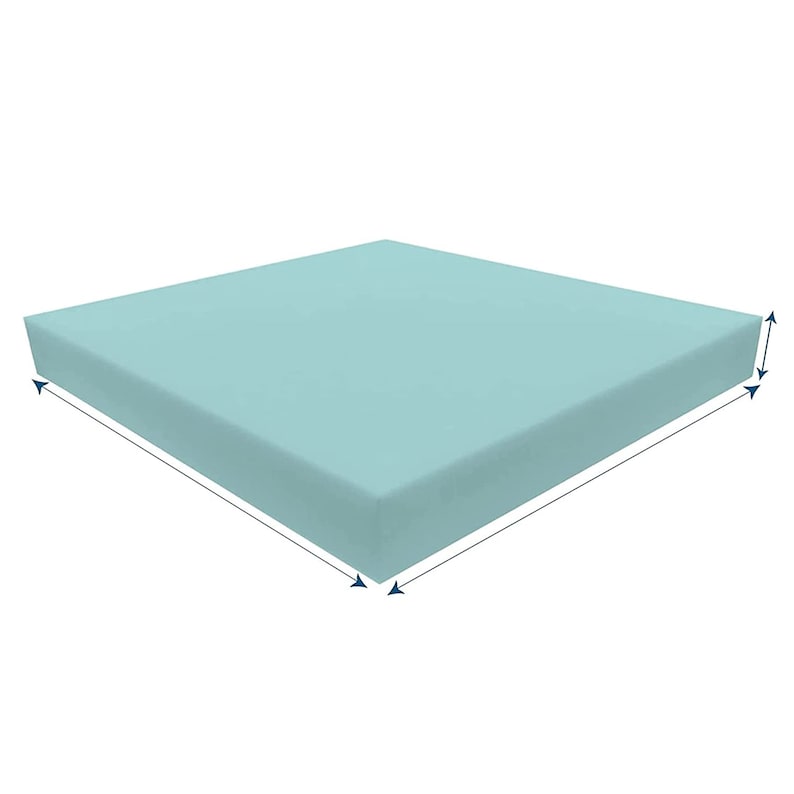 Cut to Size High Density Upholstery Blue Foam Seat Cushions Etsy