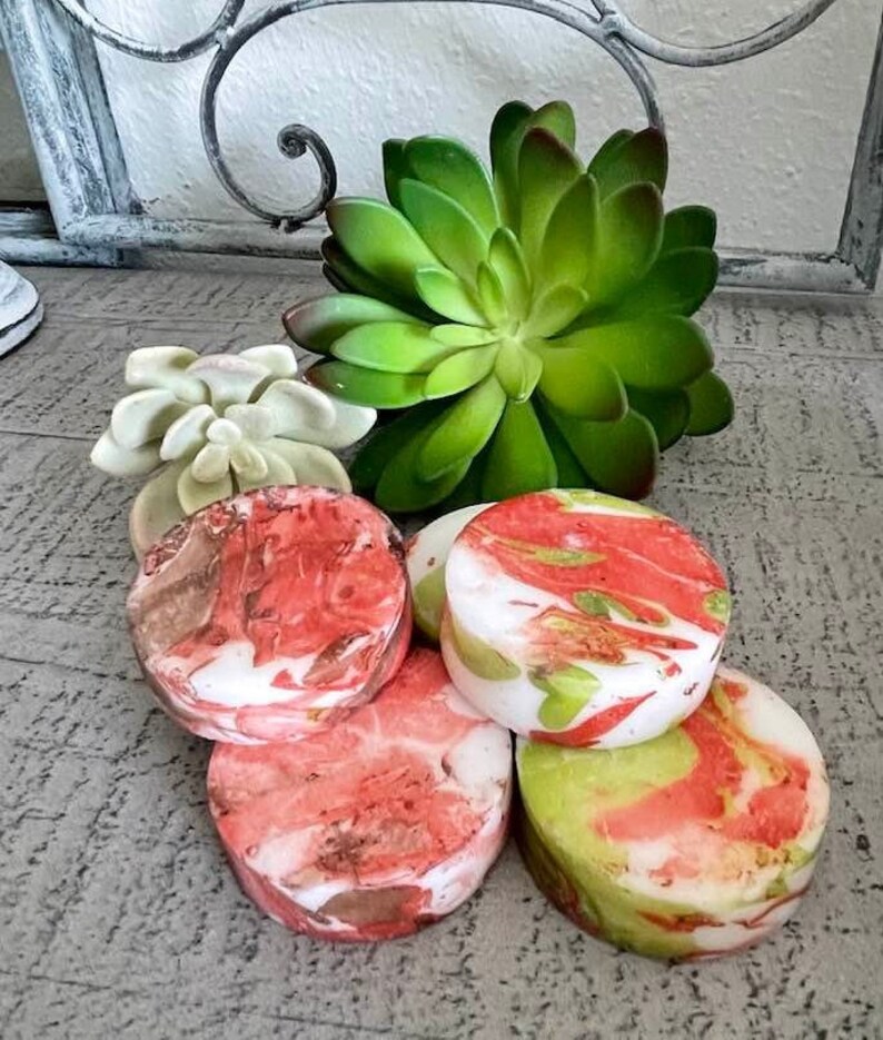 Large Marble Candle Embeds Vanilla Scent Large Multicolor Etsy