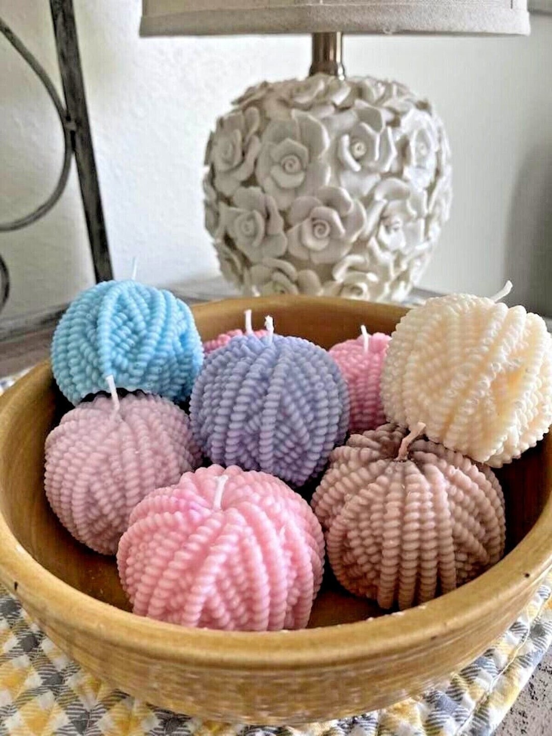 Scented Yarn Candle Knitting Wool Novelty Women's Gift Etsy