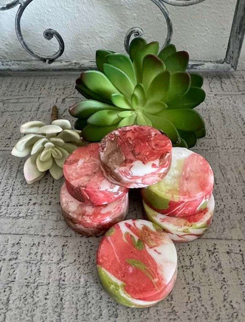 Large Marble Candle Embeds Vanilla Scent Large Multicolor Etsy