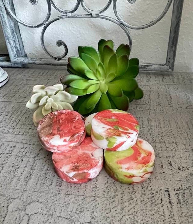 Large Marble Candle Embeds Vanilla Scent Large Multicolor Etsy