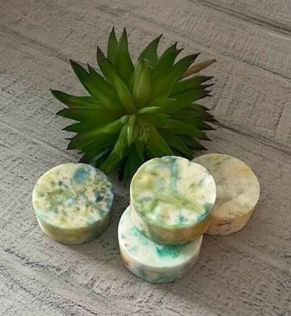 Large Marble Candle Embeds Lilac Scented Large Green & Etsy