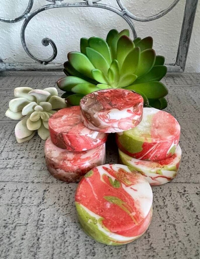 Large Marble Candle Embeds Vanilla Scent Large Multicolor Etsy