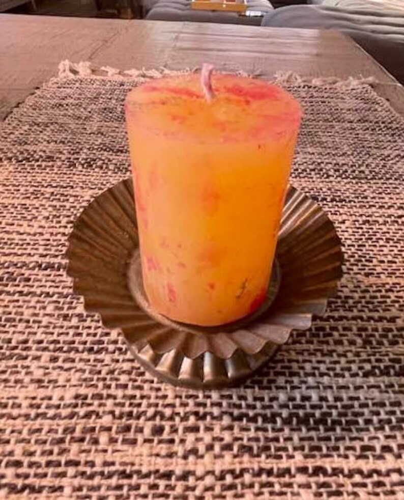 Handcrafted Pillar Candle Lemon Pound Cake Scent Luxury Etsy