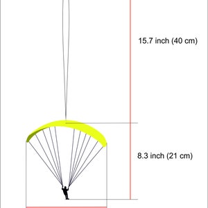 Paraglider PPG, Felt miniature, Mini Paraglider, small model, gift for sportsman, Felt Paraglider, Paragliding, Paramotoring. Gleitschirm image 9