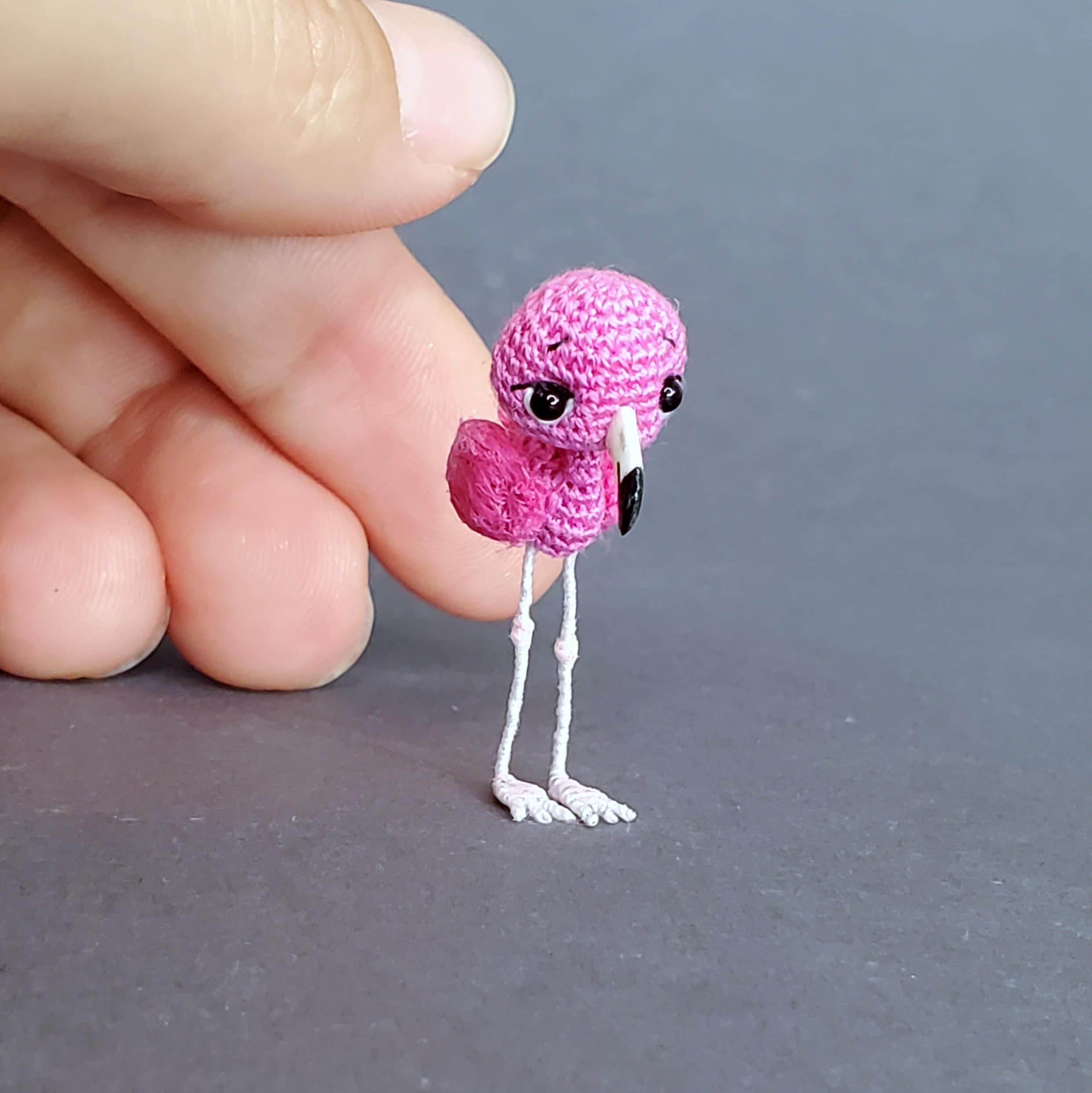 Custom Micro Bird Flamingo Dollhouse Miniature Flamingo. Doll - Etsy