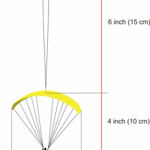 Paraglider PG offener Gurt Filz Miniatur Auto und Innendekor, Hängeornament. Gleitschirm Andenken Bild 10