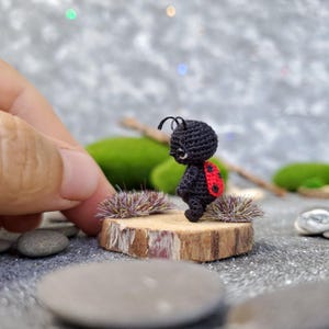 Mariquita en miniatura personalizada. Mariquita en miniatura para casa de muñecas. Mariquita mascota de muñeca. Mini animal. Figura coleccionable. Regalo para amigos