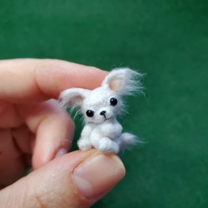 Custom micro Puppy for Dollhouse miniature, tiny dog. Doll pet puppy. Mini animal. Collectible figurine. Friend gift.