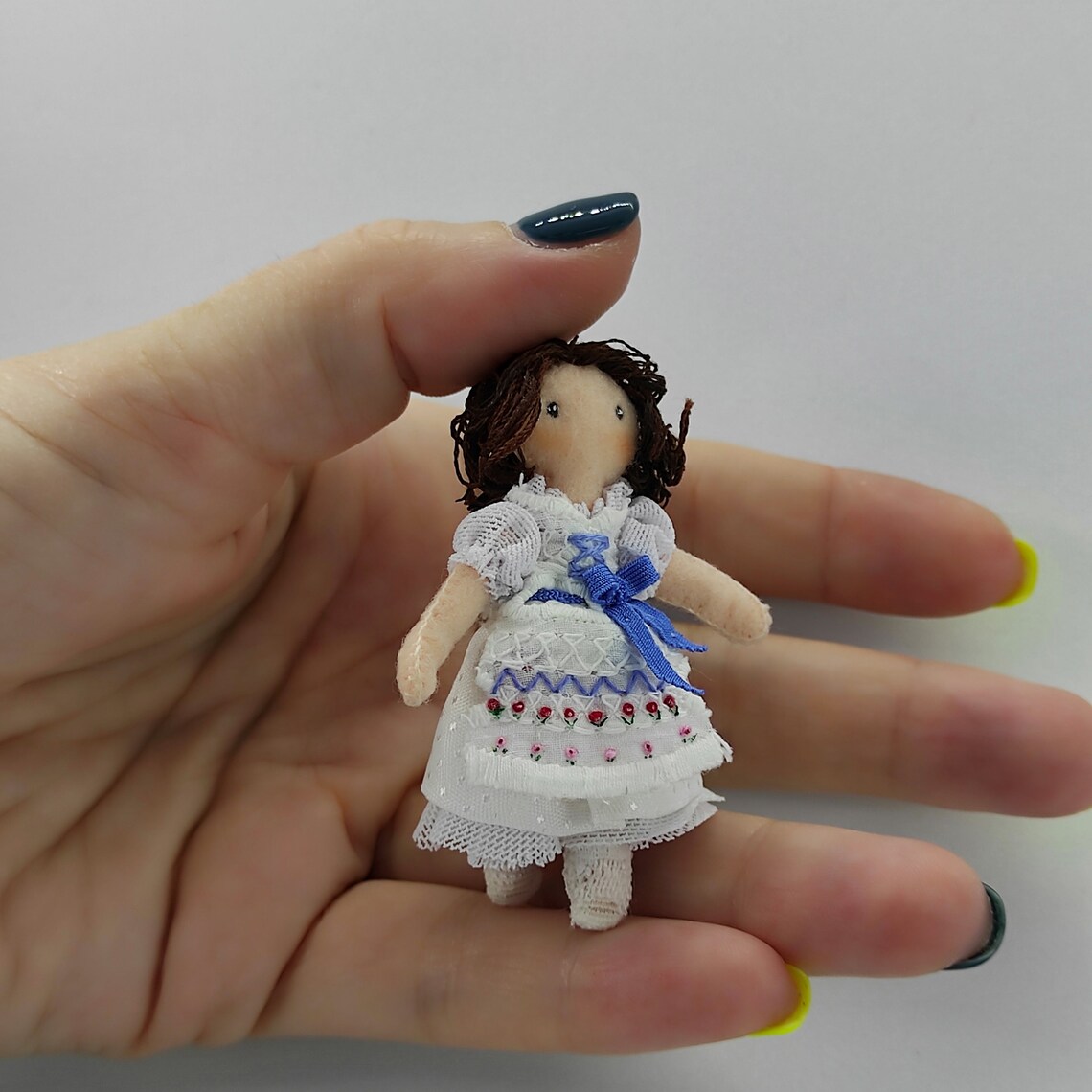 Custom MINI Doll 2.2 Inches in Alpine Mint Dirndl Dress Etsy