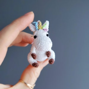 Custom micro Unicorn Dollhouse miniature tiny Unicorn. Doll pet unicorn. Mini animal. Collectible figurine. GirlFriend gift.