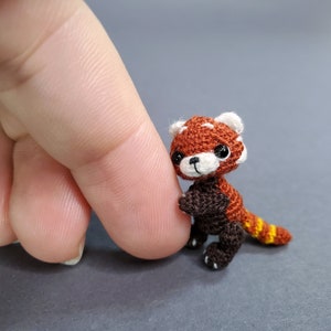 Custom micro Red panda Dollhouse miniature tiny red panda. Doll pet panda. Mini animal. Collectible figurine. Friend gift.