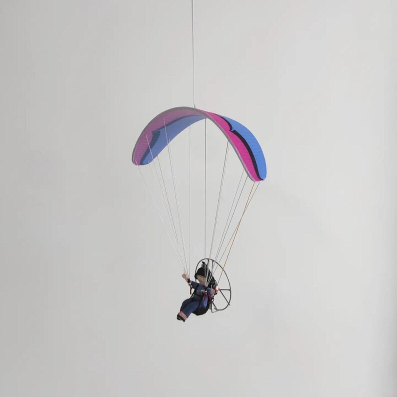 Paraglider PPG, Felt miniature, Mini Paraglider, small model, gift for sportsman, Felt Paraglider, Paragliding, Paramotoring. Gleitschirm image 3
