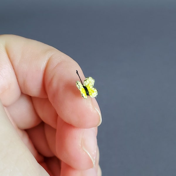 Custom micro Butterfly, Dollhouse miniature. Collectible figurine. Doll home decor