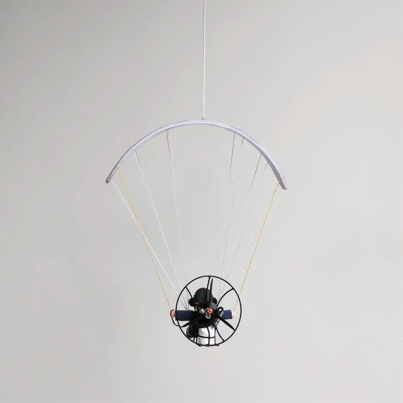 Paraglider PPG, Felt miniature, Mini Paraglider, small model, gift for sportsman, Felt Paraglider, Paragliding, Paramotoring. Gleitschirm image 2