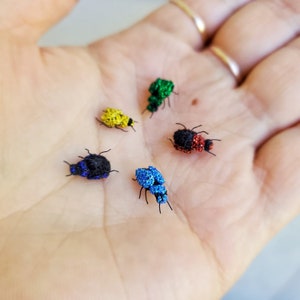 Set of Crochet Beetles Micro Realistic insects Amigurumi BUG