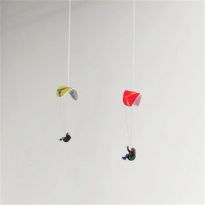 Paraglider PG open harness Felt miniature Car and Interior decor, hanging ornament. paraglider souvenir male