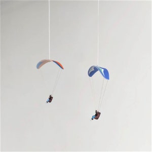 Paraglider PG open harness Felt miniature Car and Interior decor, hanging ornament. paraglider souvenir image 7