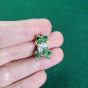 Custom Micro Frog Dollhouse miniature toad. Doll pet frog. Mini animal. Collectible figurine. Friend gift.
