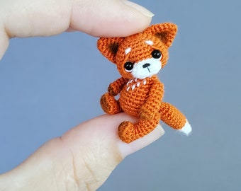 Custom mini Fox Dollhouse miniature tiny Fox. Doll pet cute fox. Mini animal. Collectible figurine. Friend gift.