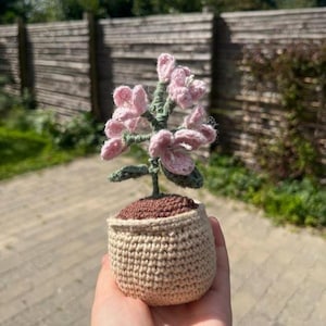 Crochet Bougainvillea Flower in Pot Pattern | DIY Potted Plant Amigurumi Tutorial