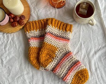 Patron de chaussettes au crochet facile : sur mesure pour les débutants (Patron PDF)