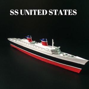 SS United States Model, 1 Foot Length, High Detailed, 3d Printed Replica