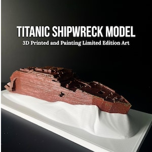Titanic Shipwreck Model –  3D Printed & Hand-Painted | Collectible Display