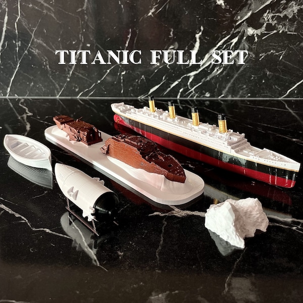 Rms Titanic Model Full, Ultimate Maritime History Collection - Titanic, Iceberg, Lifeboat, Submarine Model, Titanic Gift, Christmas Gifts