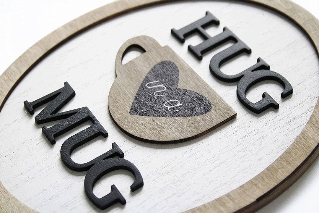 Wooden Coffee Sign for Wall Hanging Coffee Decor for Kitchen Coffee Bar