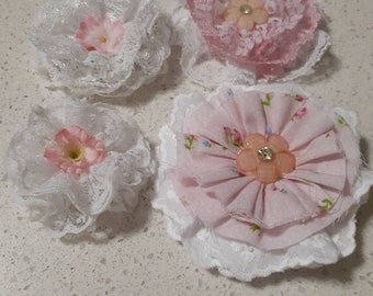 Lace flowers (pack 4)
