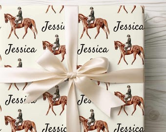 Personalized Horse Wrapping Paper: Equestrian Gift Wrap