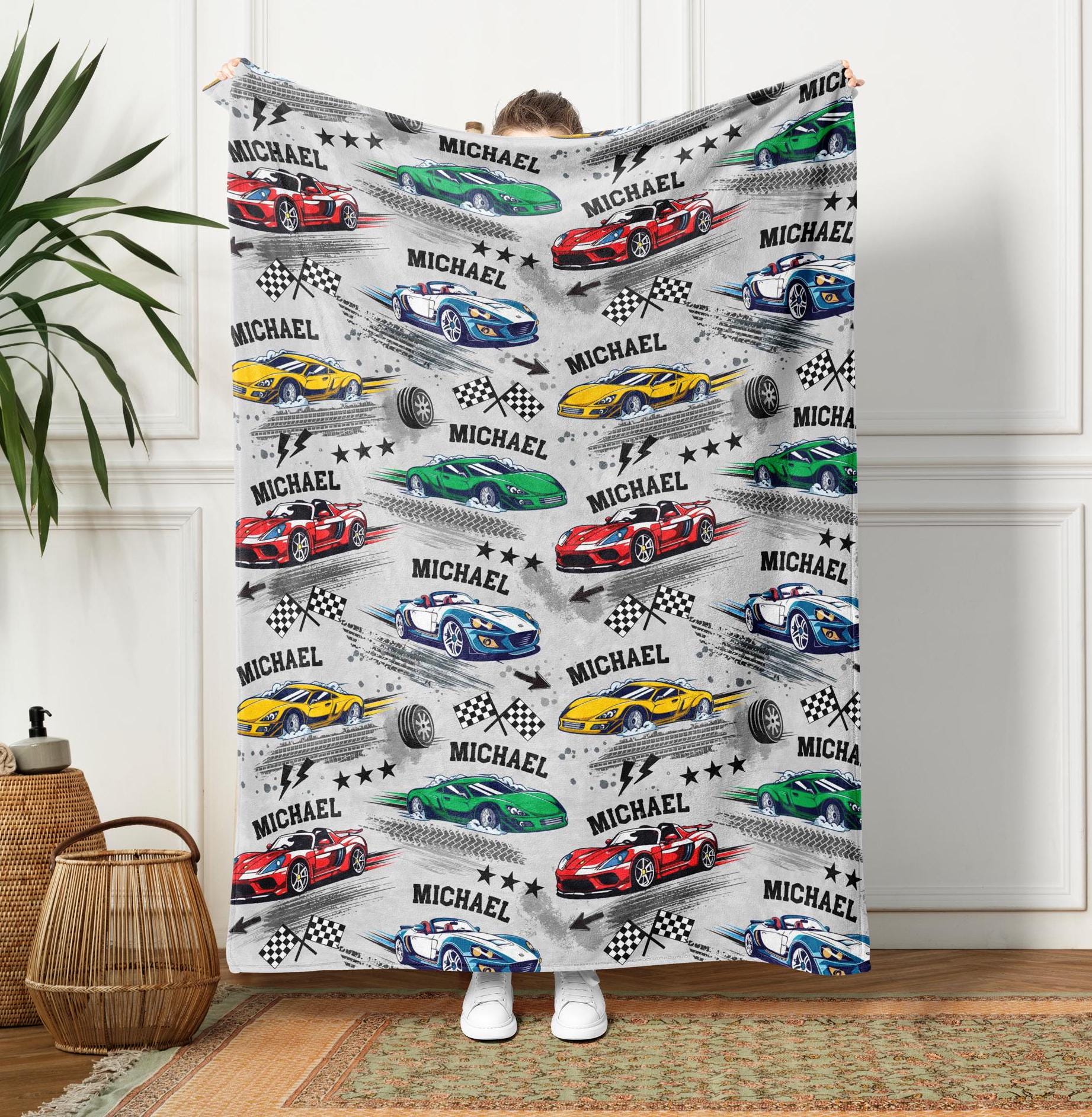 Personalized Kenya Safari Racing Car Blanket Come On Kenyan LT15 main image 1